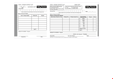 deposit slip template - create convenient and organized deposit slips template