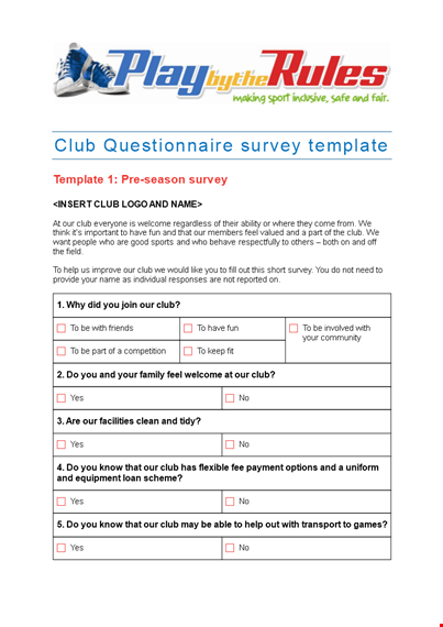 survey questionnaire template for all seasons - create effective surveys template