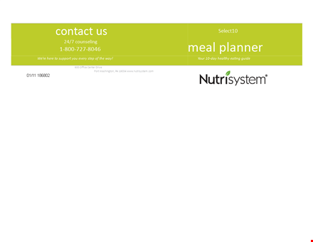 diet schedule template