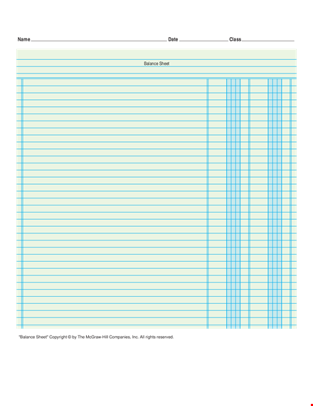 free printable accounting sheets template