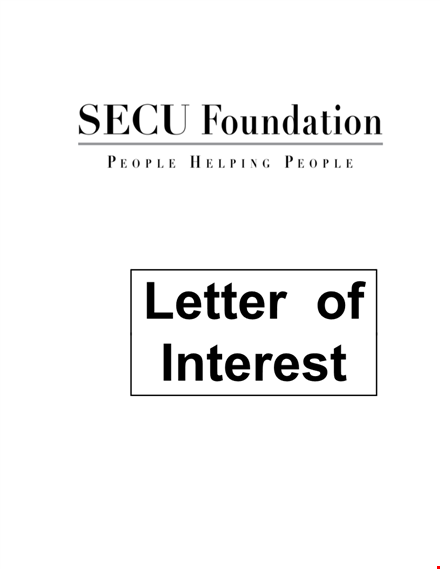 project grant letter of interest for foundations template