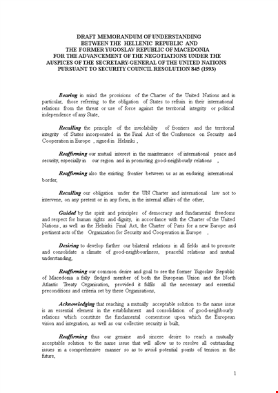 memorandum of understanding template | secure mou for macedonia republic template