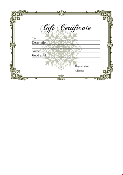 homemade gift certificate free pdf template download template