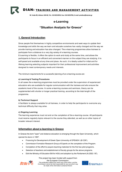 learning situation analysis template template