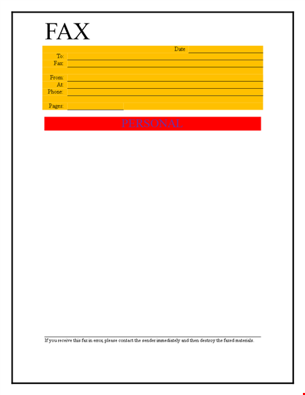 fax cover sheet template template