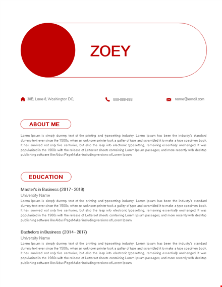 internship resume us letter template