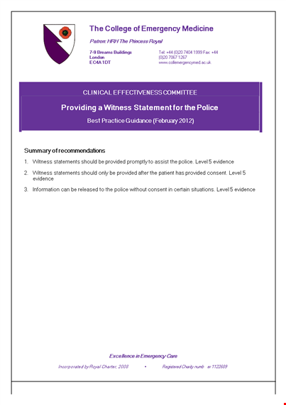 witness statement form - capturing crucial evidence with the assistance of the police template