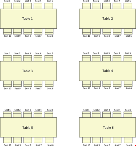 easy-to-use seating chart template for any event | free download template