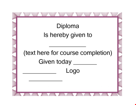 customize your diploma template for a personal touch template