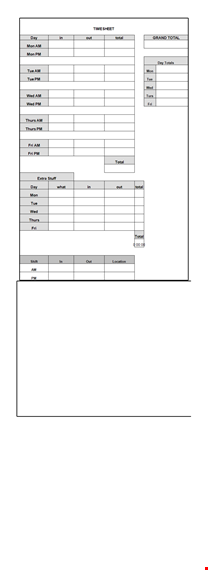 professional timesheet template template