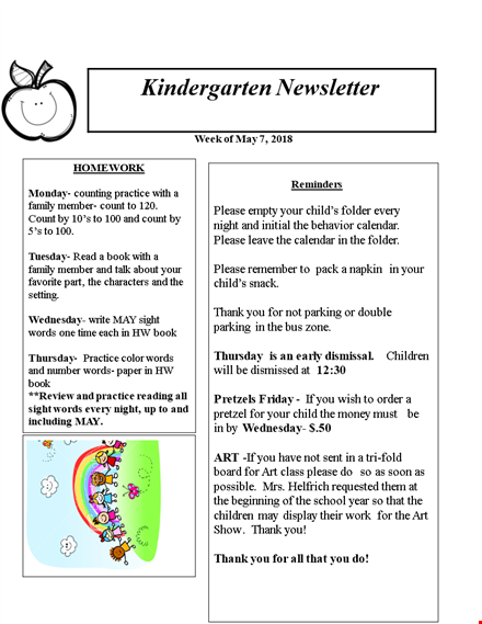 preschool newsletter template - create engaging newsletters for preschoolers template