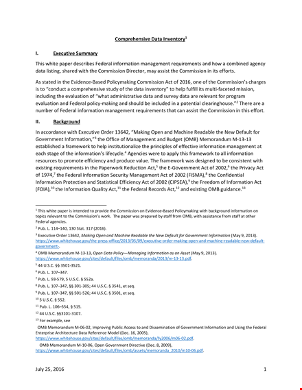 data comprehensive template