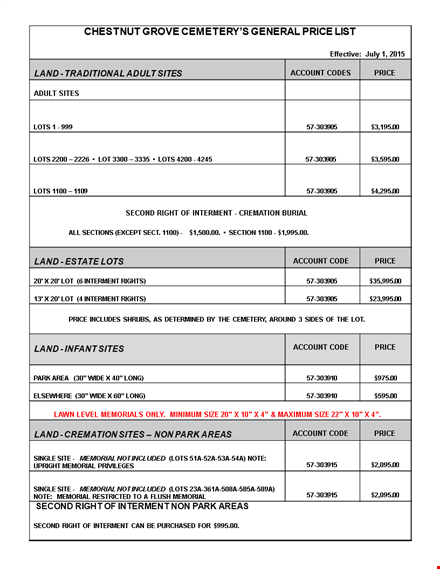 cemetery prices | compare memorial interment costs - cgcprices template