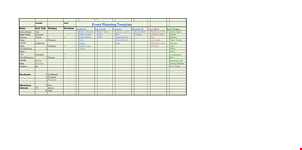 event planning checklist template template