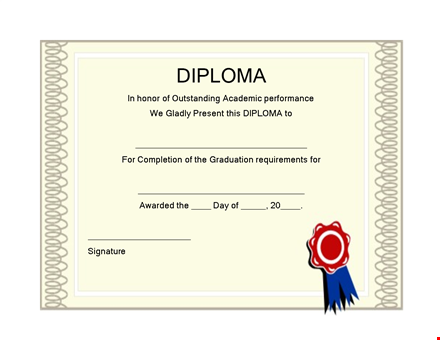 get an outstanding diploma - customize your diploma template template
