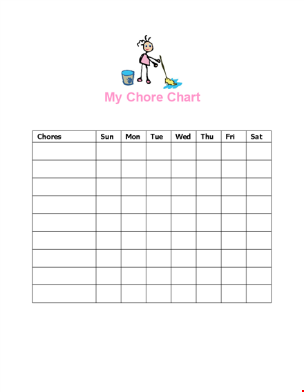 chores made easy with our chore chart template - download now template