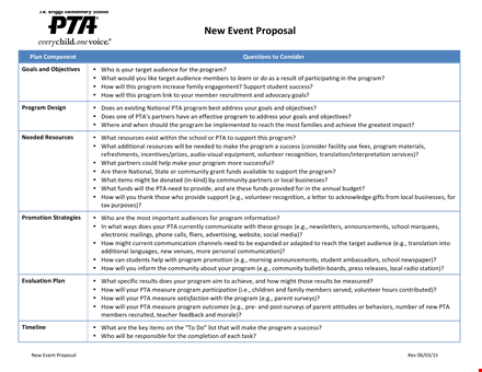 customizable event proposal template - streamline your program template