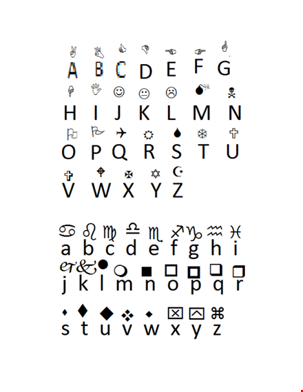 wingdings translator template - online document tool template