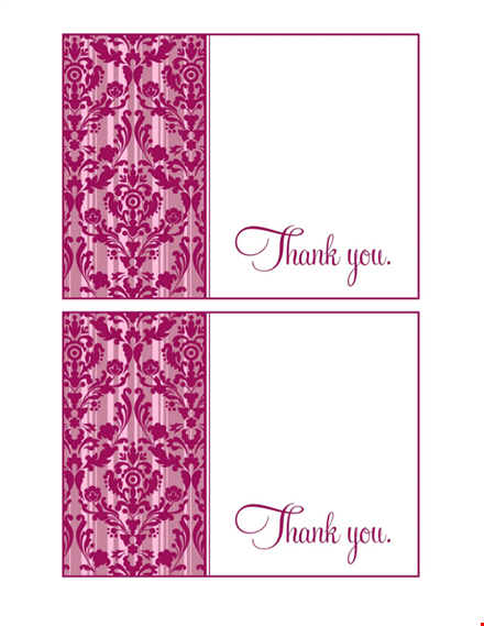 thank you card template | download printable thank you cards template