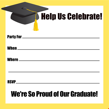 custom graduation invitation templates - personalize in minutes template