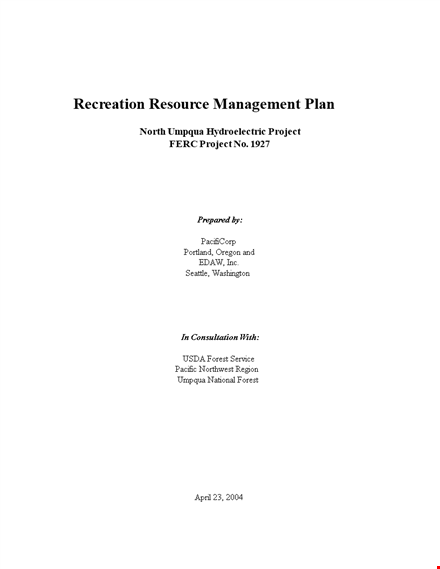 resource management template