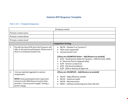 request for proposal template - simplify your procurement process with an effective rfp system template