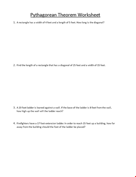 discover the true length of your ladder using pythagorean theorem template