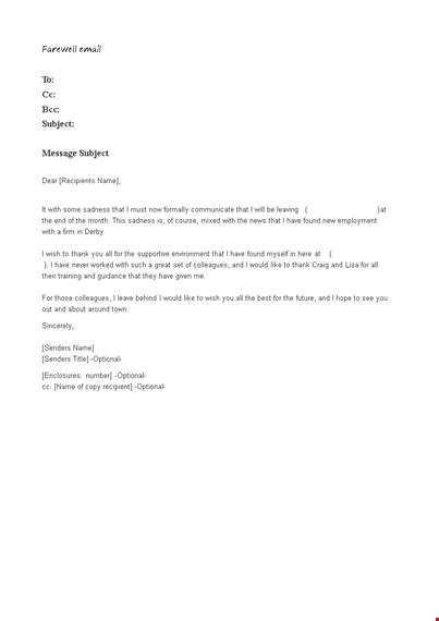 farewell email template - say goodbye with our easy-to-use subject found template