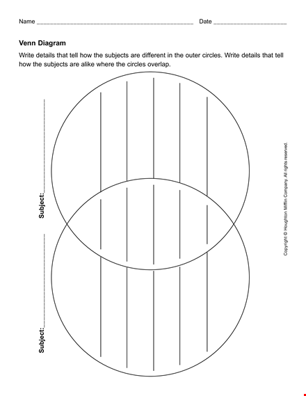 professional venn diagram template template