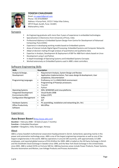 it software developer resume template