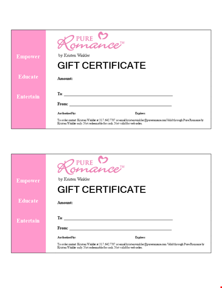 printable gift certificate template word template