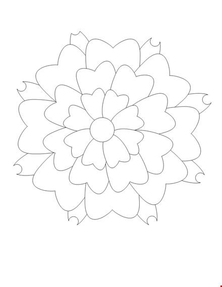 printable flower coloring page template