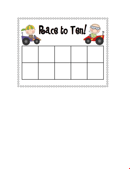ten frame template for math practice - free download template
