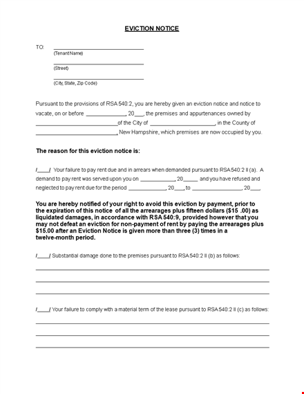 tenant eviction warning letter template template