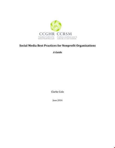 social media strategic plan for non-profit organizations template