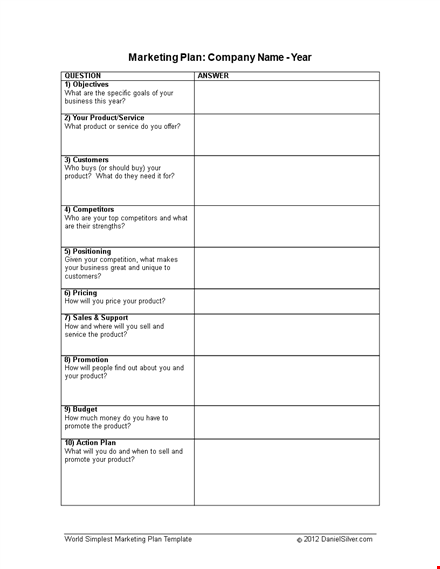 create a winning marketing strategy with our marketing plan template template