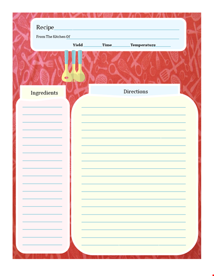 create your own cookbook with our easy-to-use cookbook template template