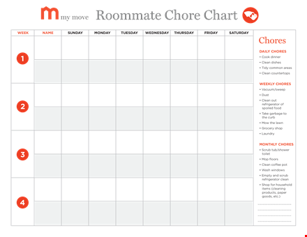 chore chart template - keep your home clean and organized | free download template