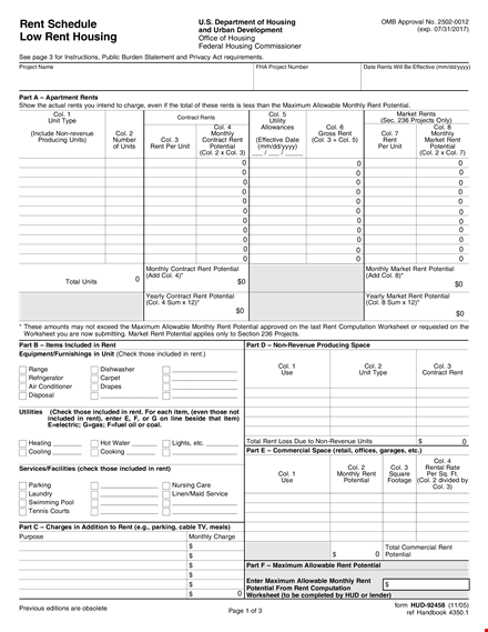 low rent housing schedule | affordable housing options by hud template