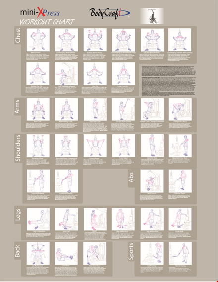 get results with our muscle workout chart - boost your fitness journey today template