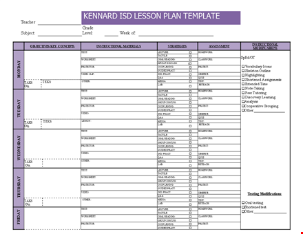 effective lesson plan template for practicing and lecturing template