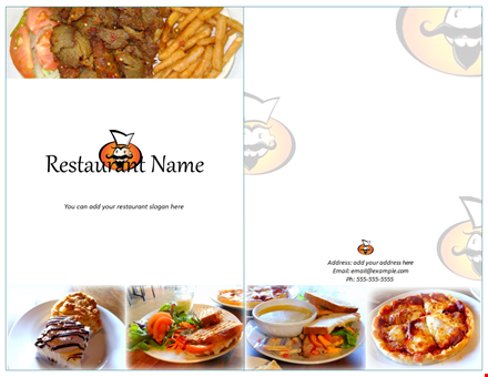 menu templates - customize and print professional menus template