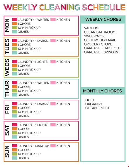 house cleaning checklist - keep your home sparkling clean template