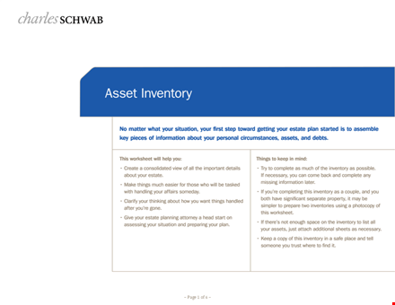 family asset template