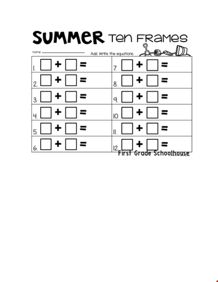 free ten frame template: printable and customizable options template