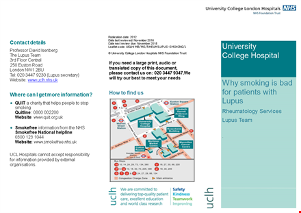 create professional pamphlet templates for people | lupus & anti-smoking options template