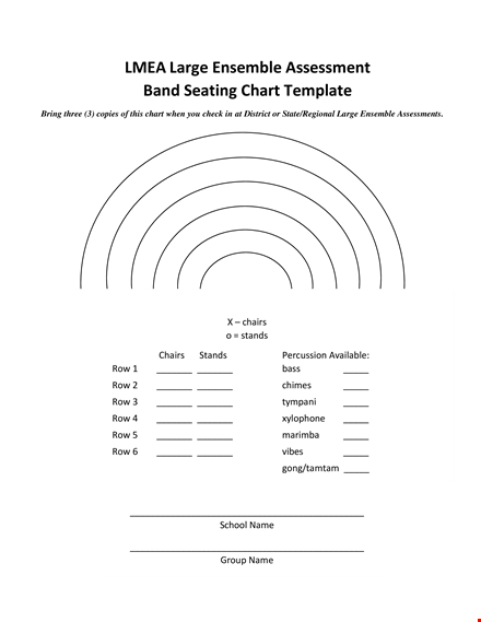 seating chart template - organize large ensembles with ease template