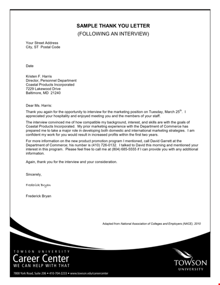 sample interview appointment response letter template