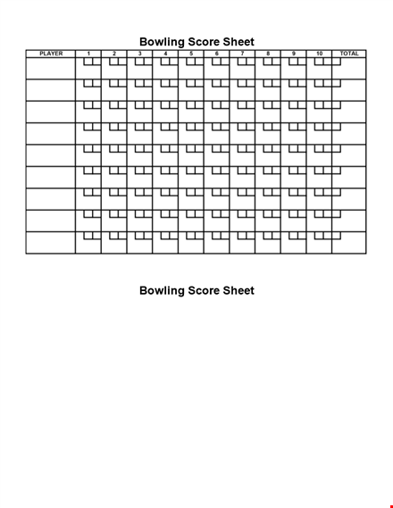 printable bowling score sheet template