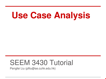 use case analysis template